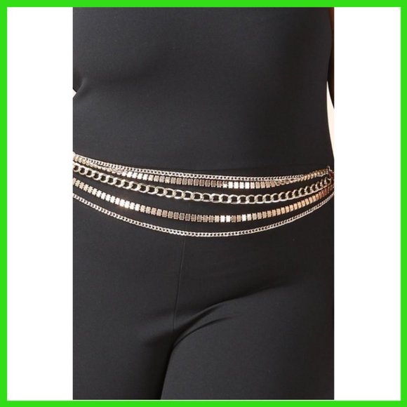 NWT Plus Size Belted Ruffled Ankle Jumpsuit Black - Picture 3 of 5